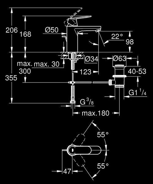 Смеситель для умывальника Eurosmart Cosmopolitan M-Size, хром, Grohe 23325000 23325000 фото