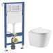 Набір інсталяційний: DOBRY c06822200 унітаз twist, сидіння duroplast +458.103.00.2 DUOFIX Basic інсталяція для унітазу, без клавіші, Imprese c06822200+458.103.00.2 102333 фото 1