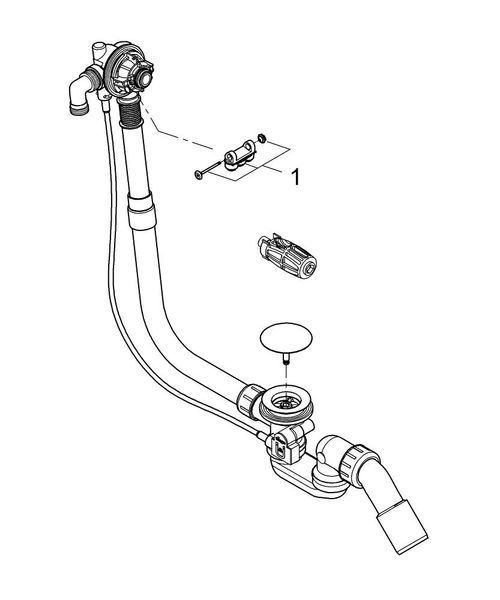 Сифон для ванни - зливний наливний Гарнітур GROHE TALENTOFILL 28991000 28991000 фото