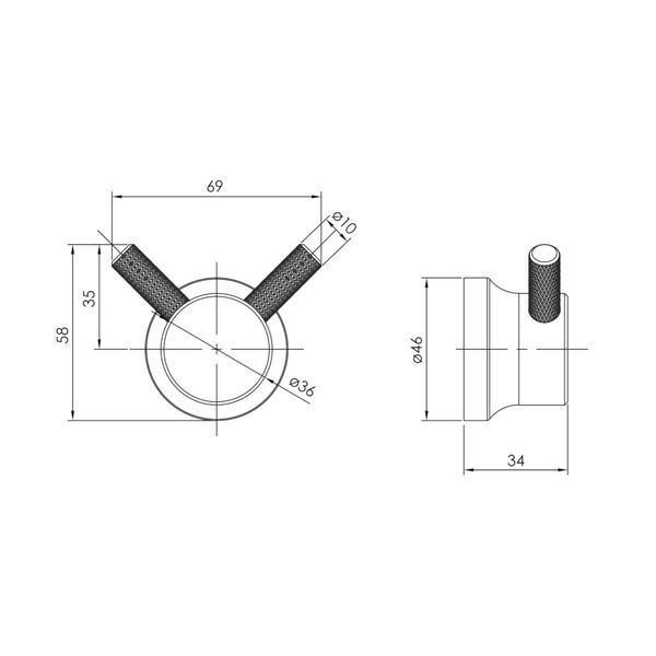 Крючок для полотенца, двойной, на стену, латунь, хром. Imprese BRENTA ZMK071901210 71186 фото