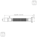 Гофра з гайкою, 1 1/2" х d40/50, Imprese w14100111G 94522 фото 2