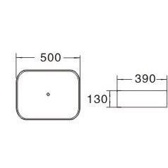 Накладной умывальник 50*39 см на столешницу Volle 13-01-007 13-01-007 фото