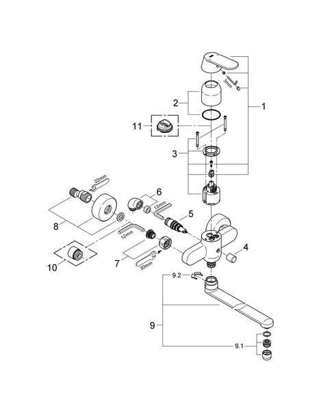 Смеситель для ванны Eurosmart Cosmopolitan с длинным изливом, хром, Grohe 32847000 32847000 фото