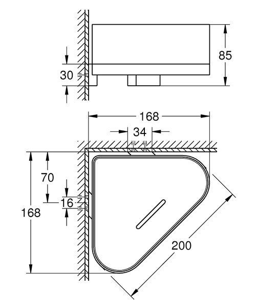 Selection угловая полочка хром Grohe 41038000 41038000 фото
