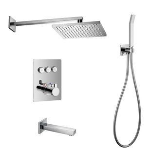 Imprese Smart Click хром. Душ-система, термостат врізний, 3 виходи. ZMK101901229 82152 фото