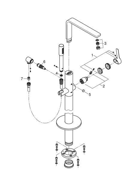Lineare напольный смеситель для ванны, лейка стик, хром Grohe 23792001 23792001 фото
