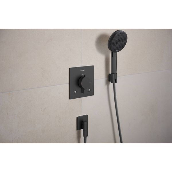 ECOSTAT COMFORT E термостат для 2х споживачів, ПМ, шліфованний чорний хром HANSGROHE 33711340 33711340 фото