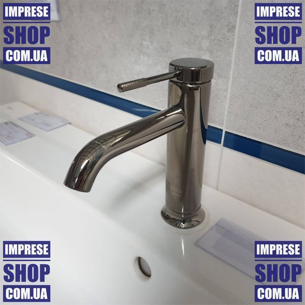 Змішувач для умивальника, графітовий хром. Imprese BRENTA ZMK091908010 68956 фото