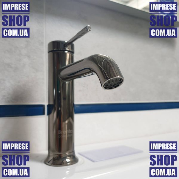Змішувач для умивальника, графітовий хром. Imprese BRENTA ZMK091908010 68956 фото