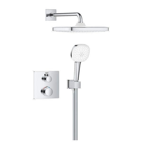 Grohtherm Прихована душова система з лійкою Tempesta 250 Cube з термостатом Grohe 1039950000 1039950000 фото