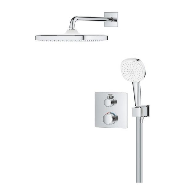 Grohtherm Прихована душова система з лійкою Tempesta 250 Cube з термостатом Grohe 1039950000 1039950000 фото