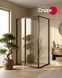 Черная Душевая кабина 80*120 Walk-In распашная без поддона Volle Cruze 1047.134704 96752 фото 4
