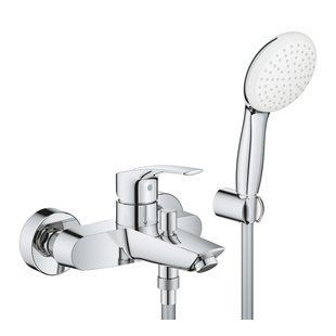 Eurosmart Одноважільний змішувач для ванни з душовим набором, хром Grohe 25276003 25276003 фото