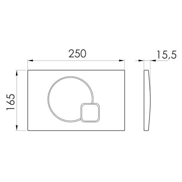 Смывная кнопка клавиша хром для инсталляции Imprese i7115PC 77462 фото