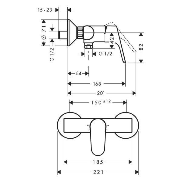 Focus - змішувач для душу HANSGROHE 31960000 HANSGROHE 31960000 31960000 фото