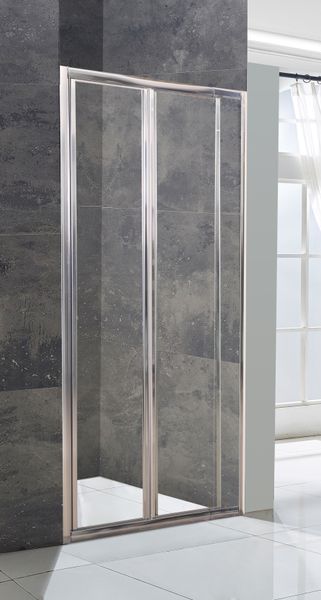 Дверь в нишу 95*195см bifold, регулируемый (+/-5см) профиль хром, стекло прозрачное EGER 599-132СС 599-132СС фото