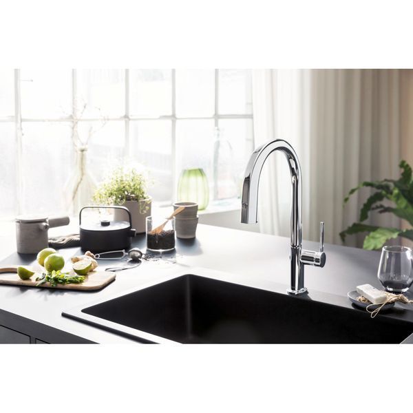 AQITTURA M91 змішувач для кухні, 210, з висувним виливом, 1jet, хром Hansgrohe 76803000 76803000 фото