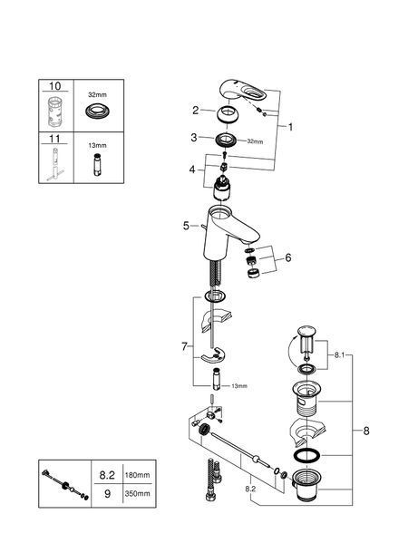 Eurostyle 2015 Смеситель для раковины, одновесный Grohe 33558003 33558003 фото