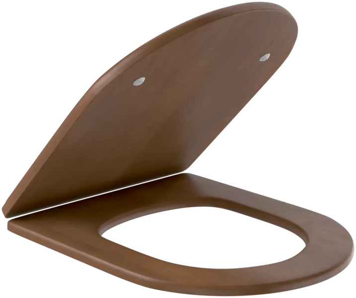 Сиденье крышка для унитаза Villeroy & Boch Hommage 99266100 stained walnut, hinges in stainless steel 99266100 фото