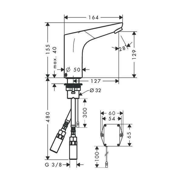 Focus Змішувач для раковини безконтактний HANSGROHE 31172000 31172000 фото