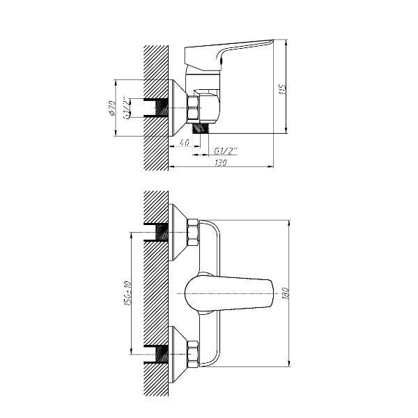 Набор смесителей для душа IMPRESE kit21082 52631 фото