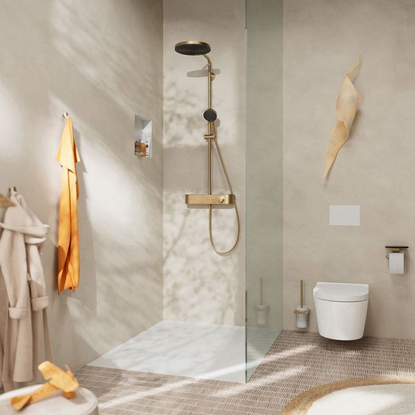 PULSIFY Showerpipe душова система 260 з термостатом, колір шліфована бронза Hansgrohe 24220140 24220140 фото