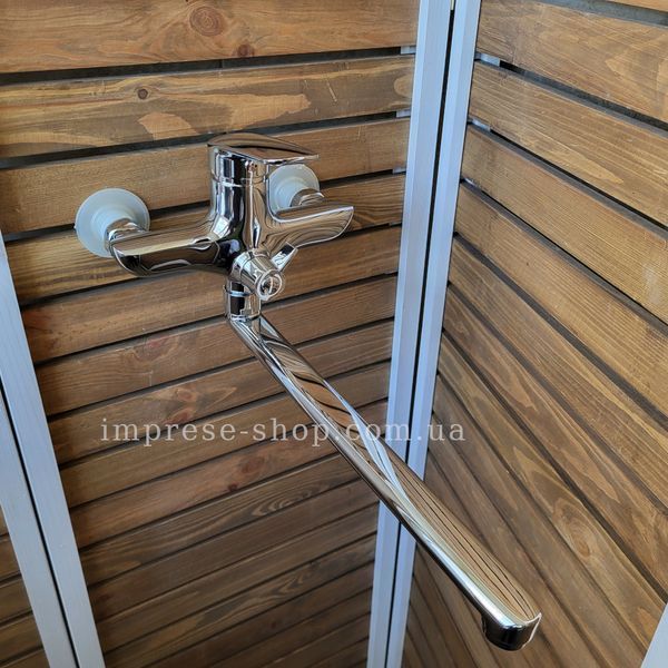 Imprese PRAHA New хром. Змішувач для ванни, довгий вилив + Штанга. SET20220123 87609 фото
