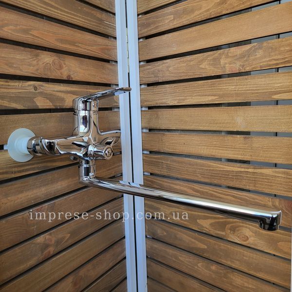 Imprese PRAHA New хром. Змішувач для ванни, довгий вилив + Штанга. SET20220123 87609 фото