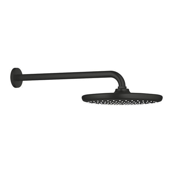 Матовый черный Верхний душ Grohe Tempesta 250, 380 мм, 1 режим струи, с держателем,  266682430 266682430 фото