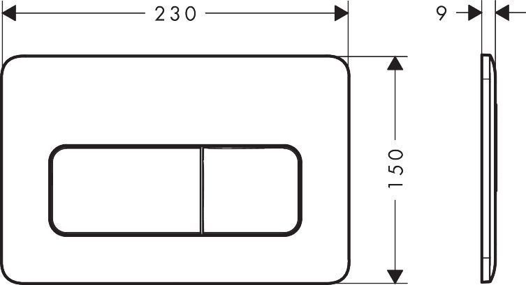iFRAME ORIGINAL Q змивна клавіша, чорна HANSGROHE 66001670 66001670 фото