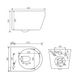 Унитаз подвесной с крышкой, twist, Imprese MALSE c06804503 102131 фото 2