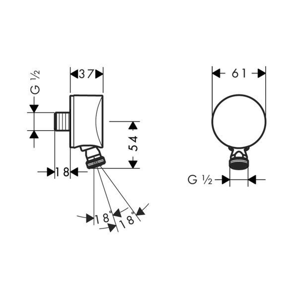 Fixfit S Шлангове під'єднання HANSGROHE 27506000 27506000 фото