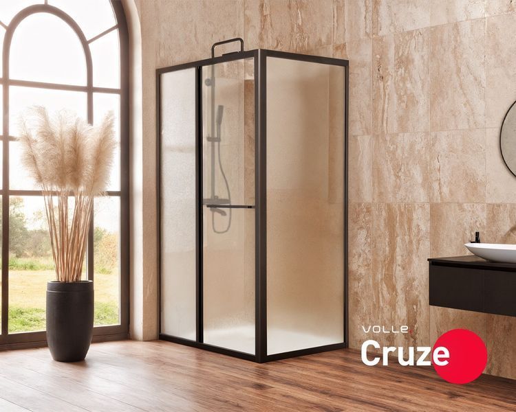 Графитовая Душевая кабина 90*90 двери складные внутрь, Volle CRUZE 1047.124705 96748 фото