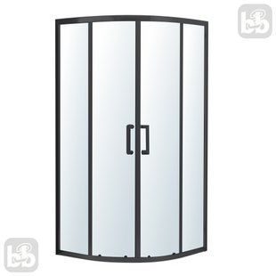 Черная Душевая кабина 90*90 раздвижная, стекло прозрачное 6мм, Imprese VALTICE New i51585 95148 фото