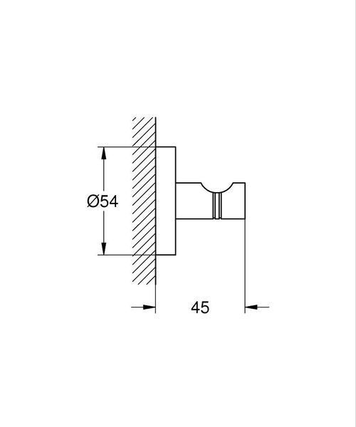 ESSENTIALS гачок для банного халату колір чорний матовий Grohe 1024602430 1024602430 фото