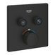 Матовый черный Термостат Grohtherm SmartControl для скрытого монтажа с 2 клапанами, Grohe 102166KF00 102166KF00 фото 1