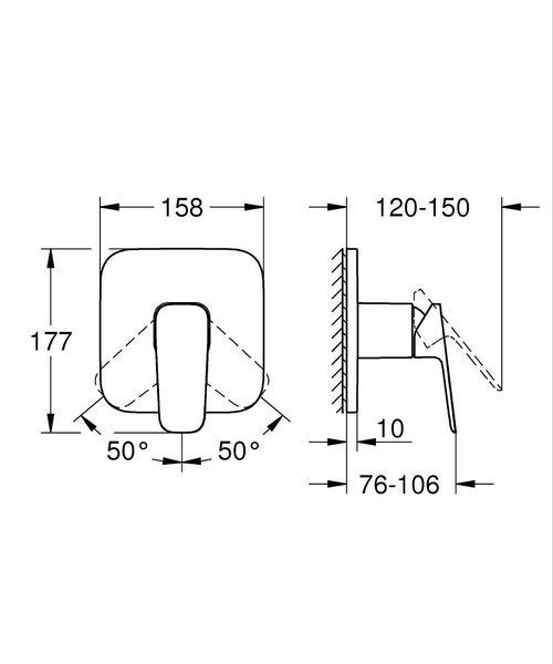 Cubeo смеситель скрытого монтажа для душа Grohe 1017770000 1017770000 фото