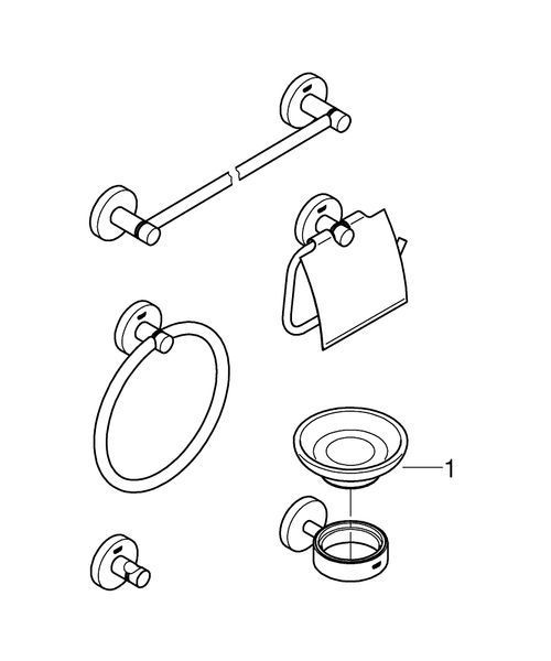 Essentials Набор аксессуаров для ванной комнаты и туалета Grohe 40344001 40344001 фото
