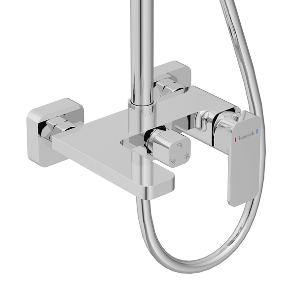 Душова система Колона з носиком для ванни, soft-cube, хром. Imprese BILOVEC t030B00901SP 85311 фото