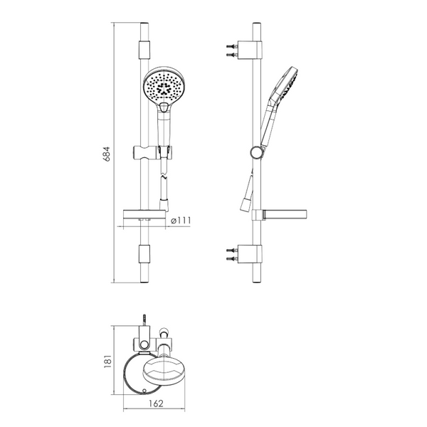 Набор смесителей для ванны и кухни (4 в 1) Imprese kit30094 77864 фото