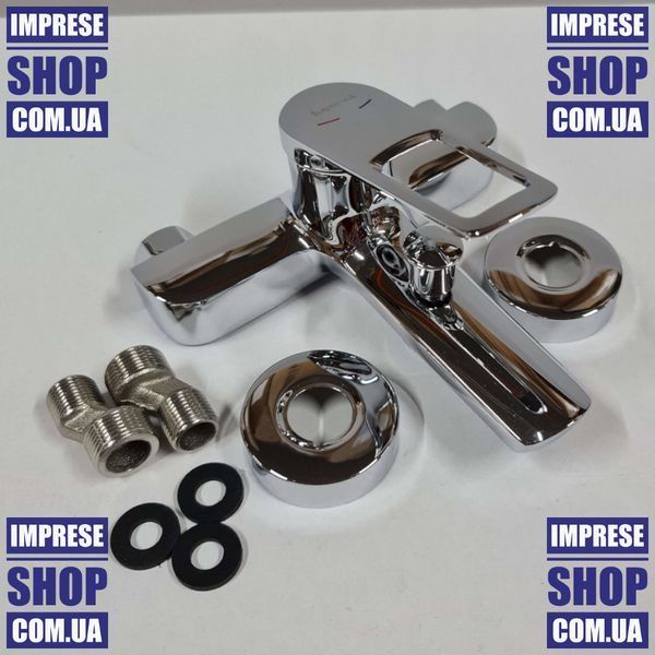 Imprese Elio хром. Змішувач для ванни, короткий вилив: 187; клапан; латун. f03207701AA 84281 фото