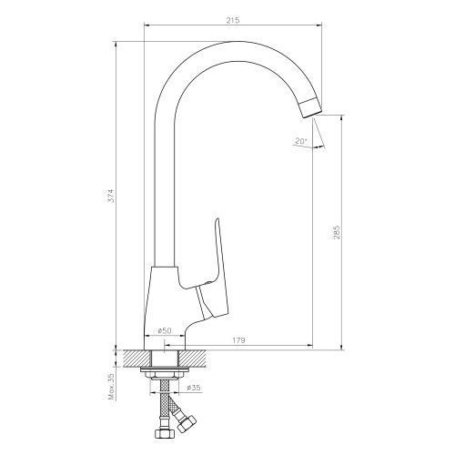 Набор смесителей для ванны и кухни (4 в 1) Imprese kit30095 77865 фото