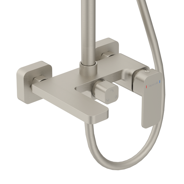 Душова система, нікель, Колона з носиком для ванни, soft-cube, Imprese BILOVEC t030B00906SP 92764 фото
