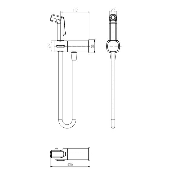 Гигиенический душ с смесителем Imprese VR30704U-BT 69095 фото