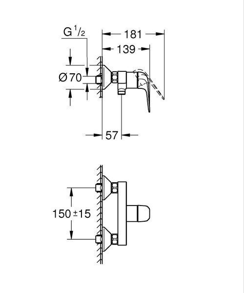 Euroeco смеситель для душа хром Grohe 32740001 32740001 фото