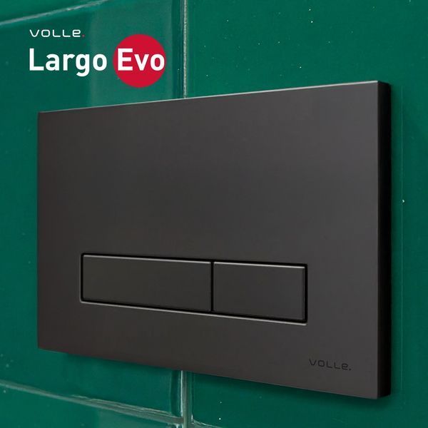 LARGO EVO кнопка сливная клавиша матовая черная de la noche, VOLLE 2220.011104 2220.011104 фото