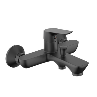 Черный матовый Смеситель для ванны, короткий, клапан, латунь. Imprese Kucera f03203410AA 93537 фото