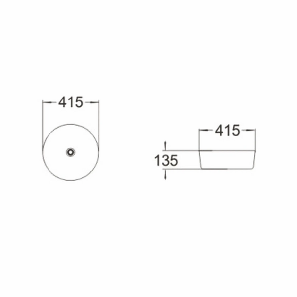 Умивальник накладний 41см раковина, круглий, Imprese I-form с06010603-41 93459 фото