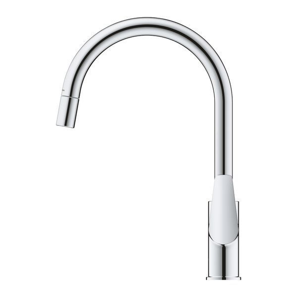 BauEdge високий змішувач для кухні з висувним виливом носиком хром Grohe 30536000 30536000 фото