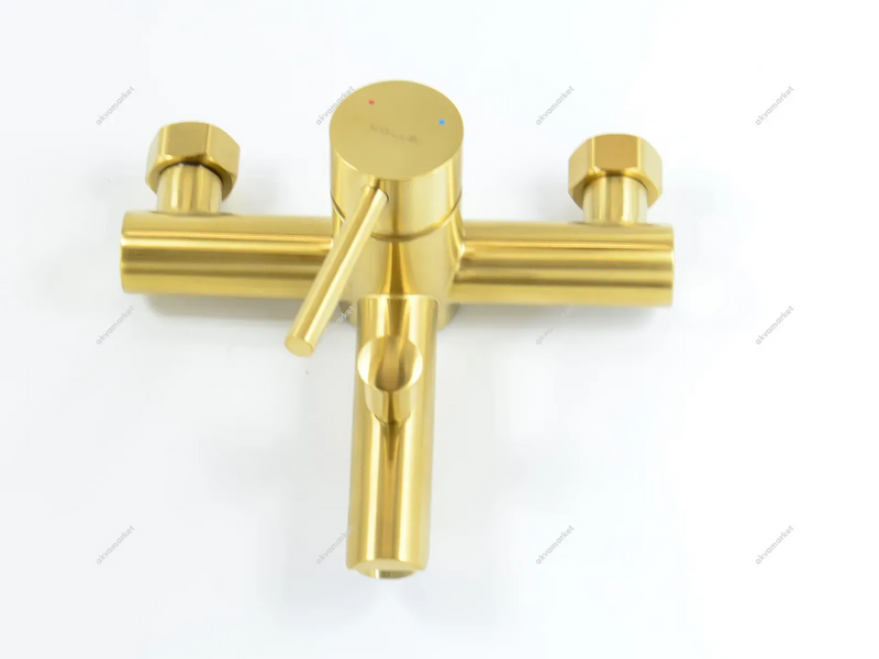 Золотий Змішувач для ванни, ручка стік, cepillado oro, Volle Cruze 1547.030115 1547.030115 фото